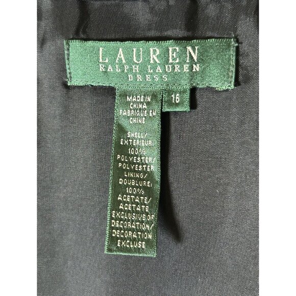 NEW Lauren Ralph Lauren Dress Black Women's Sz 16 Sleeveless Sequin Round Neck - Picture 7 of 12